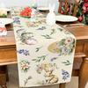 PATIO CHOICE Table Runner Easter Decorations Bunny Watercolor Easter Eggs Flower- Easter Table Runners Kitchen Dining Table Decoration for Home Party