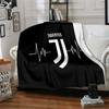 Juventus Herzschlag Logo Flanelldecke, Weiches Polyester, Modernes Design, Ganzjahres für Camping, Reisen, Geschenke für Feiertage oder Geburtstage