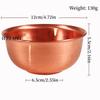 Retro Copper Bowl,Handcrafted Polishing Brushed Finish Texture Outdoors Picnic Soup Bowl,Portable Thickened Copper Tableware