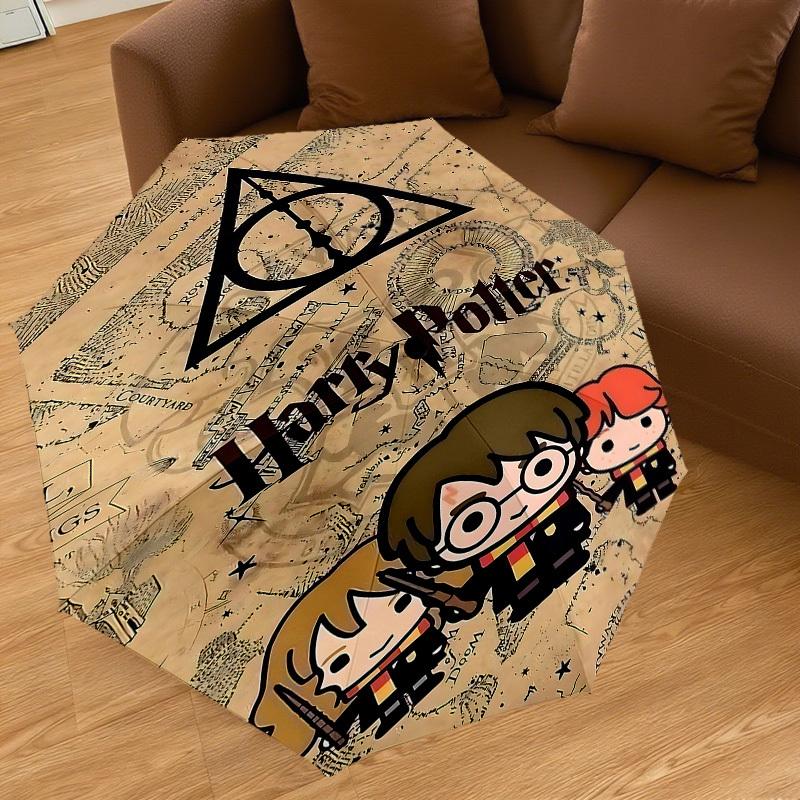 1PC Harry Potter Deathly Hallows Umbrella-8-Rib Reinforced, Automatic Open, Lightweight & Durable, Cute Fashion Accessory for Outdoor, D2684