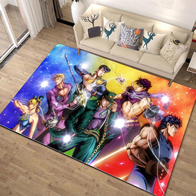 Anime Jojos Bizarre Carpet Rug for Living Room Bedroom Home Sofa Decoration,Kids play Non-slip Floor Mat