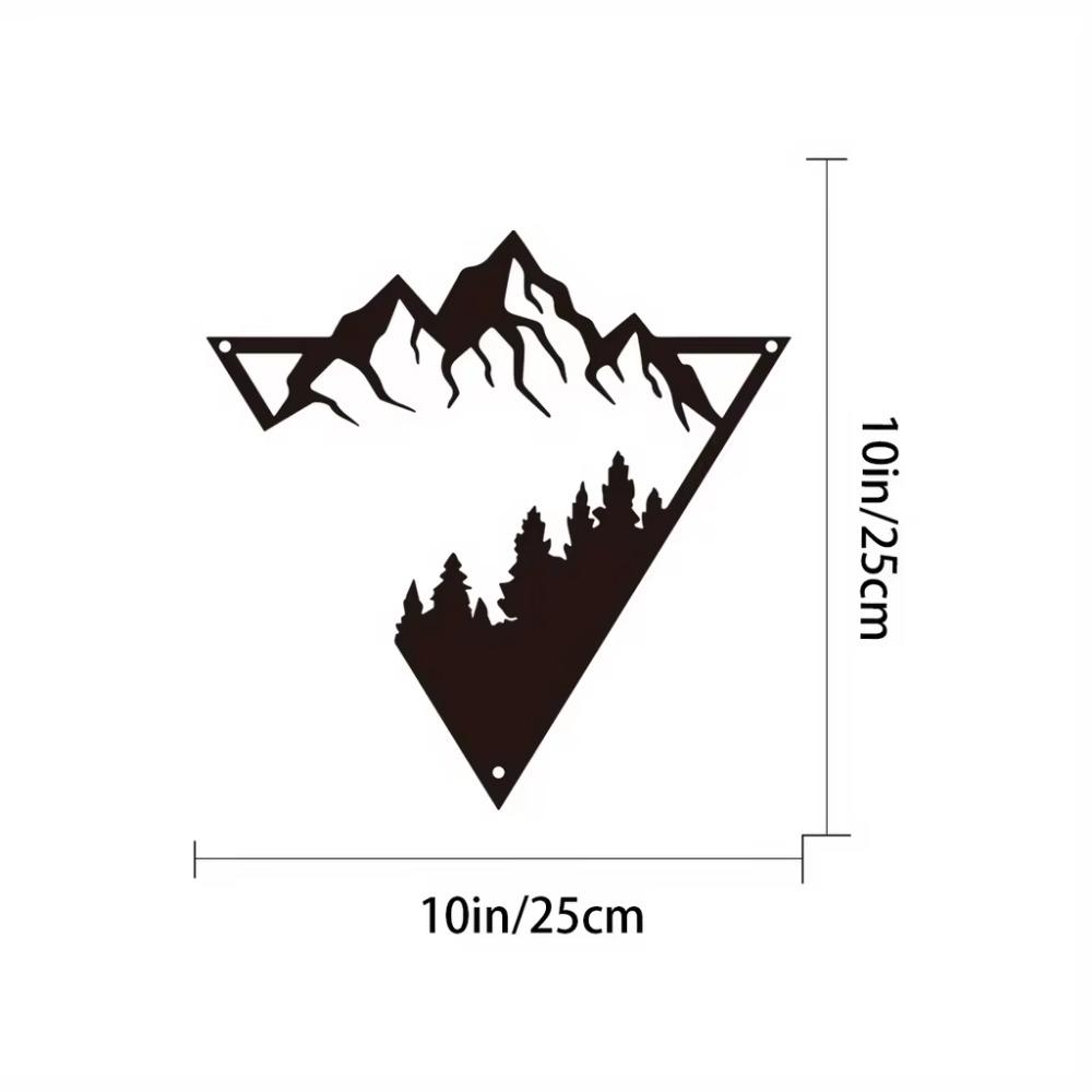 Mountain Scene Metal Wall Art: Modern Decor for Bedroom, Living Room; Beautiful Home and Office Wall Decoration