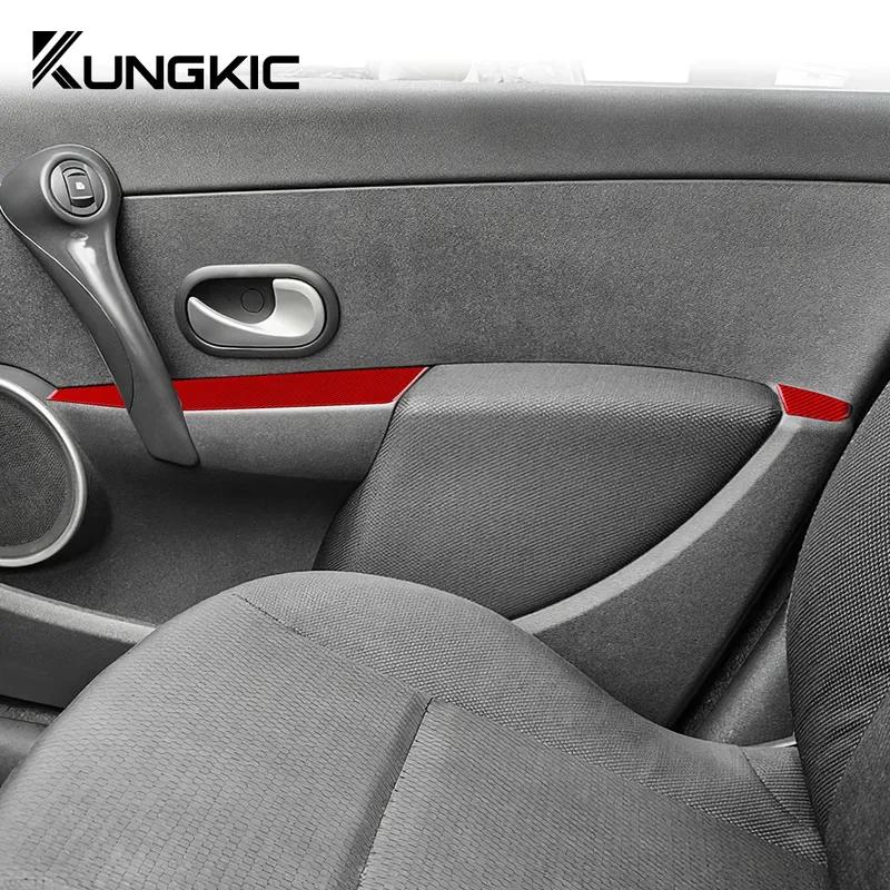 Real Soft Carbon Fiber For Renault Clio 3 MK3 III 2006 2007 2008 2009 2010 2011 2012 LHD RHD Car 4-Doors Window Panel Sticker.