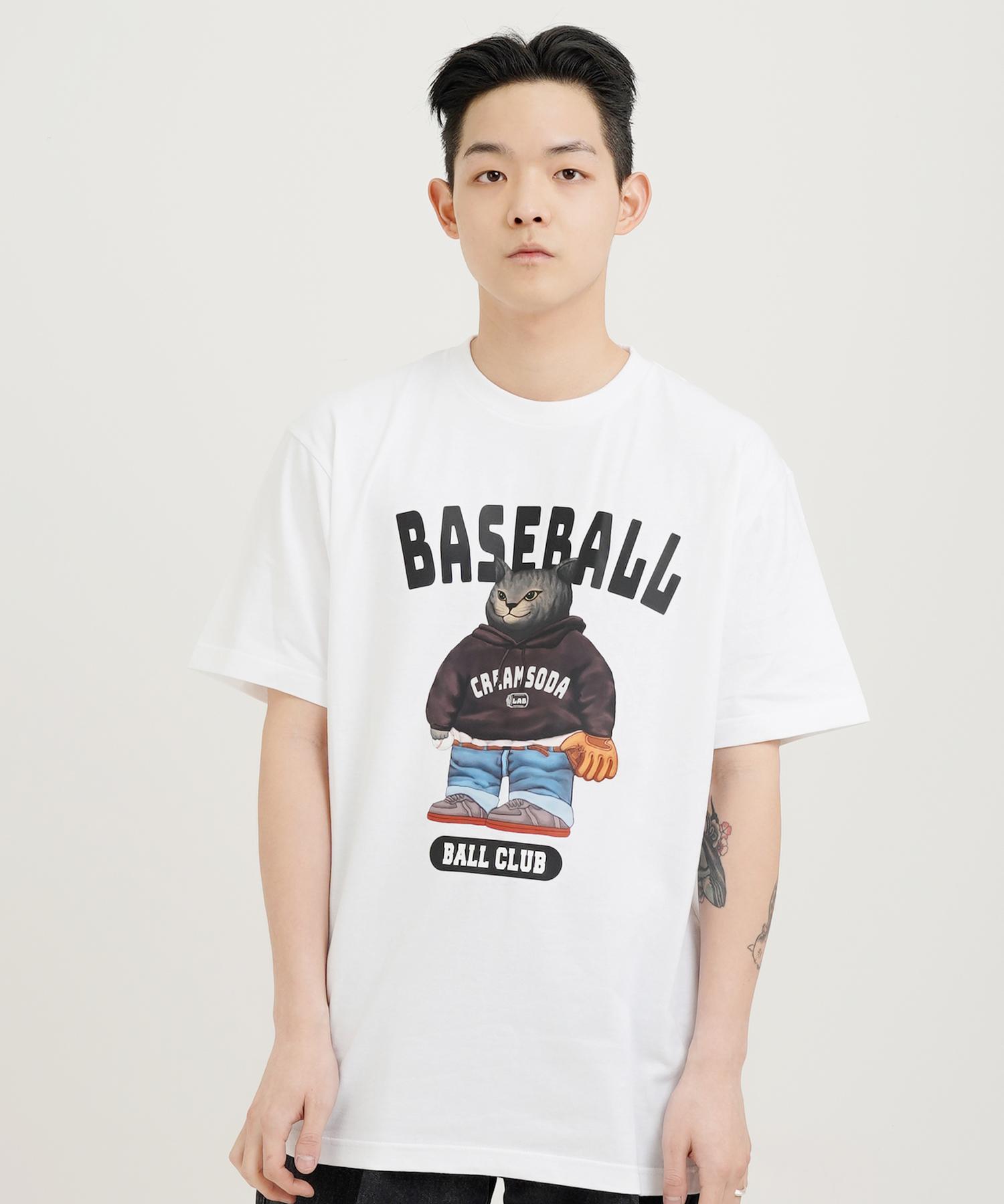 Cream Soda Lab Baseball Club Short Sleeve T-Shirt White Xxl