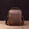 Retro Business Top Layer Cowhide Men's Bag, European and American Crazy Horse Leather Shoulder Bag, 10 Inch Genuine Leather Crossbody Bag, Mailman Bag