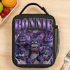 Vintage FNAF At Freddys Bonnie Lunch Bag For Child Graphic Design School Lunch Box Funny Portable Oxford Cooler Bag