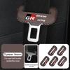 For Toyota Car Seat Belt Buckle Cover Leather Protector Anti-collision Case GR Sport Yaris Chr Auris Rav4 Prius Prado Avensis J33