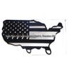 American Flag Map Metal Car Body Decorative Sticker (180mm×100mm)