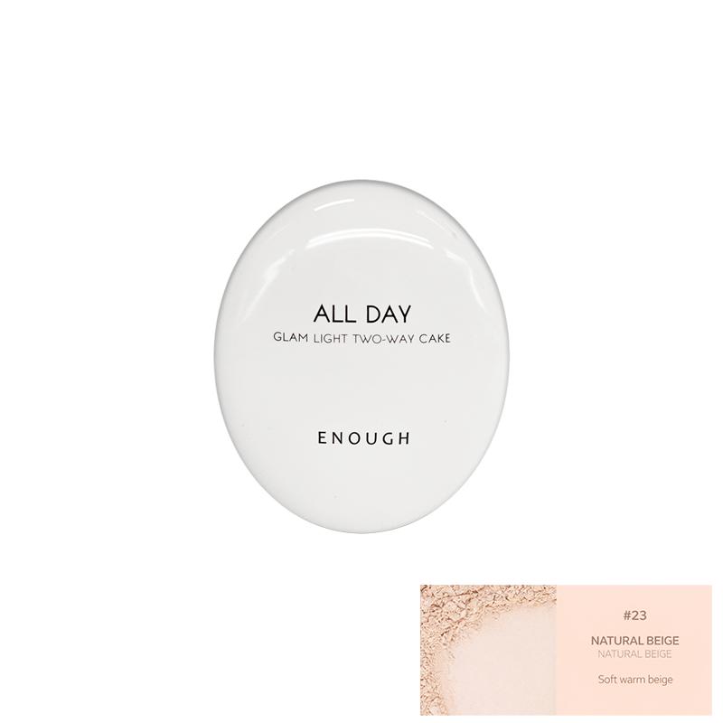 Enough All Day Glam Light Two Way Cake SPF28 PA++ 12g + Refill 12g   (9 Options)