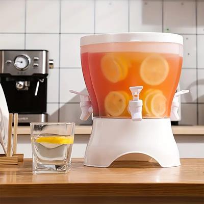 1pc Rotatable Large Capacity Divider Design Cold Water Bucket, Home Made Beverage Bucket For Refrigerator Cold Water Bottle