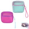 YUISI 2PCS Mesh Gym Pouch for Women, Makeup Pouch Portable Organizer with Wrist Strap, Compact Storage for Keys, Cards, Earbuds, Workout Essentials