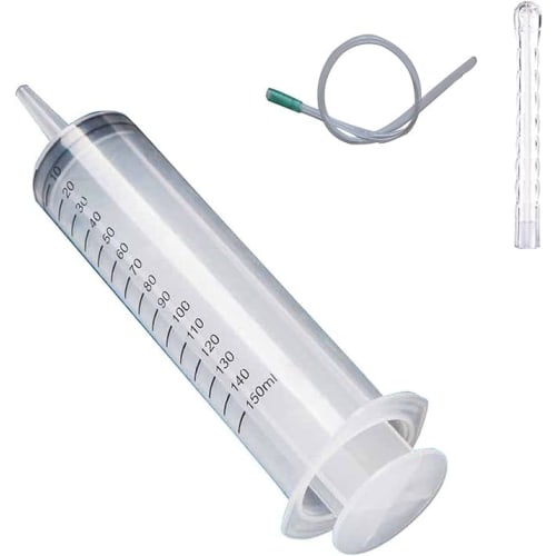 Enema Pump, Anal Cleansing, Vaginal Cleansing, Water Supply, Feeding, Injection, Unisex, 150ml, Includes 1 Nozzle and 1 Tube