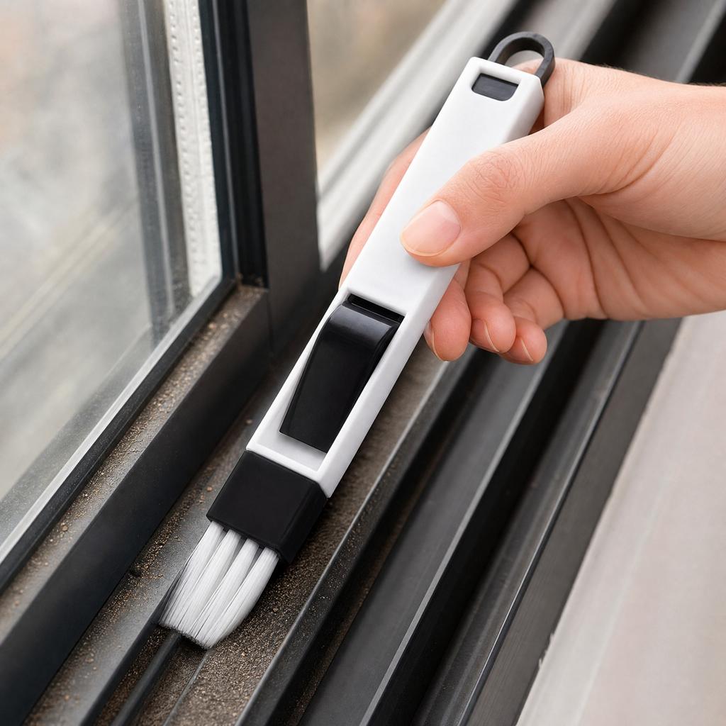 Window Track Cleaning Brush for Removing from Sliding Door Tracks, Window Sills and Grooves