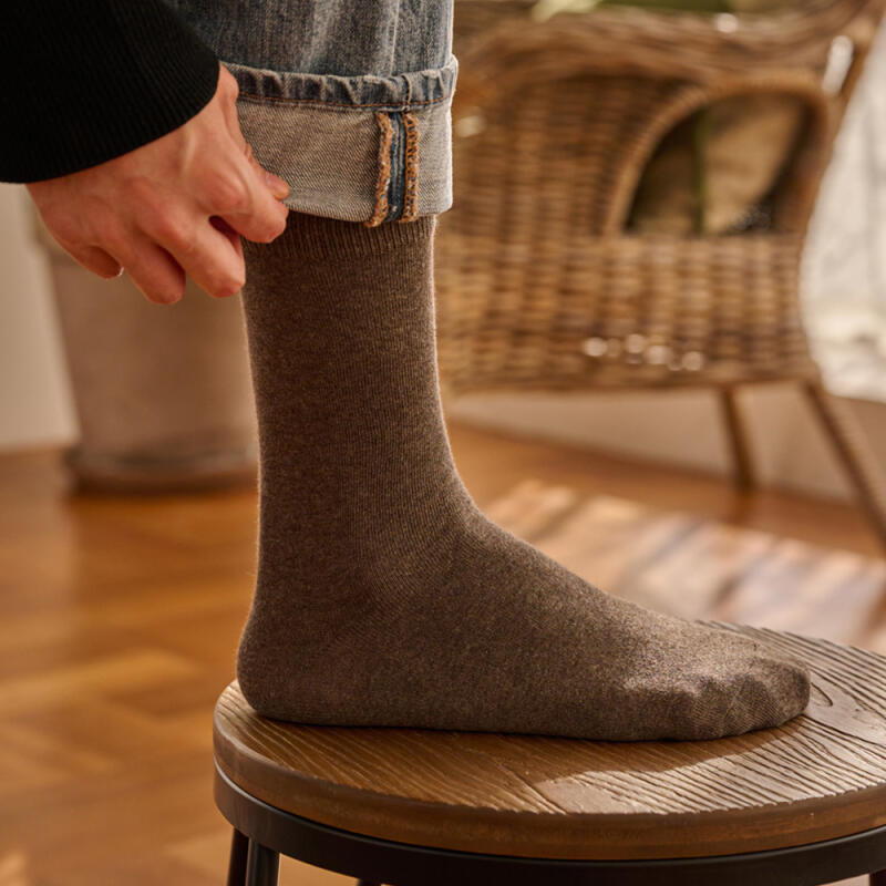 Men s Solid Standard Melange Brown 5-Piece Set Man (245~285mm)