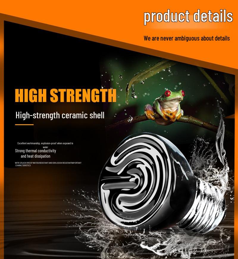 Reptile Mini Ceramic Heat Lamp for Tortoise, Lizard, Gecko, and Chick Brooder