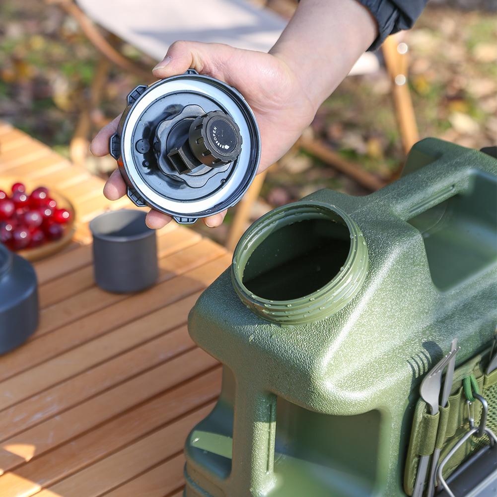 12/13L Outdoor Water Tank Dispenser With Faucet One Key Switch Auto Electric Water Pump Camping Water Bin Camping Water Bag