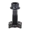 Bike Washer and Screw Set Ti Alloy Black Color Half Moon Design Front Derailleur Fixing Screw and
