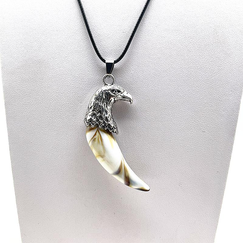 Fashion Brave Men's Pendant Necklace Vintage Bronze Wolf Tooth Alloy Pendant Necklace Fashion Choker Jewelry