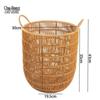 Imitation Rattan Weave Storage & Laundry Basket with Handles