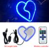 Car Interior LED Lights, Car Window Neon Interior Decoration Lights,glowing Heart Atmosphere Lights USB Wiring Ambient Lighting