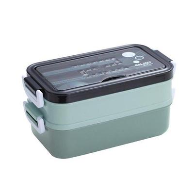 Lunch Box Bento Box for Student Office Worker Double-layer Microwave Heating Lunch Container Food Storage Container