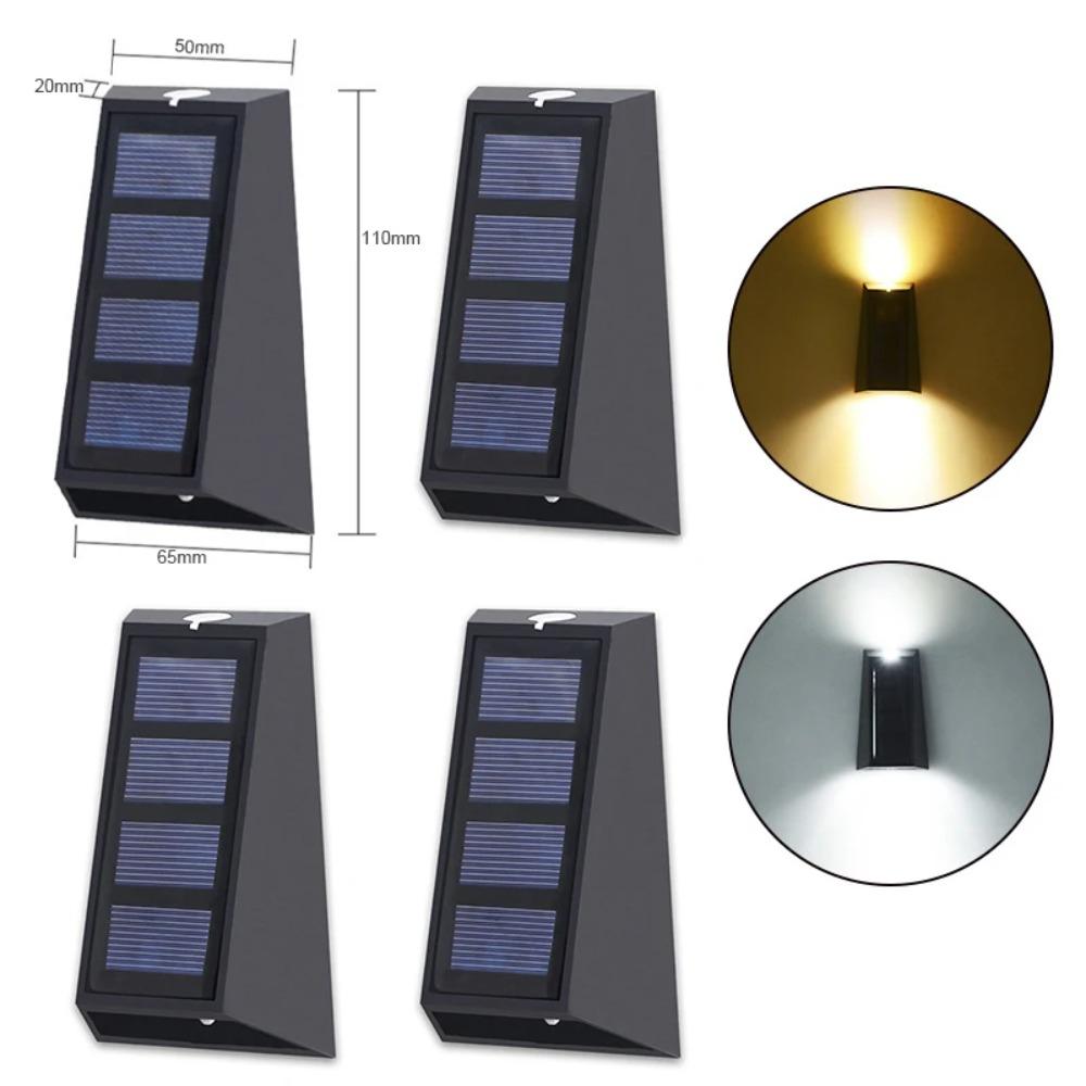 Decoration Solar wall lamp Led solar lights RGB Color Changing Waterproof Wall Lamp Solar Lighting For Walkway Fence Stairs