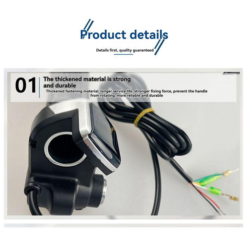 NEW HOT In Stock-For Electric Scooter Bike Parts- 48V Throttle Handlebar Grip Power Speed Rotary With Key With LCD Battery Displ