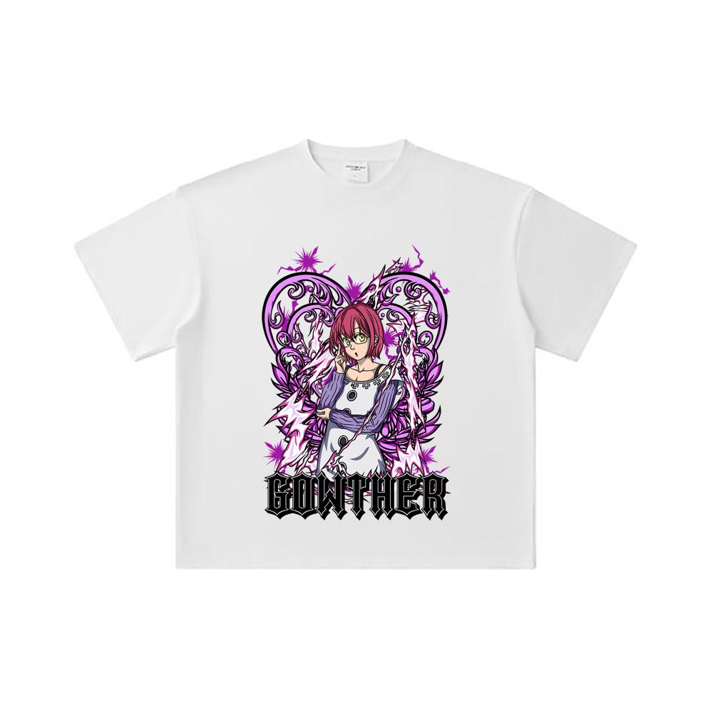 260 GSM Double Yarn 32 Count 100% Cotton Seven Deadly Sins V5 Gowther Print Unisex Heavy Cotton T Shirt