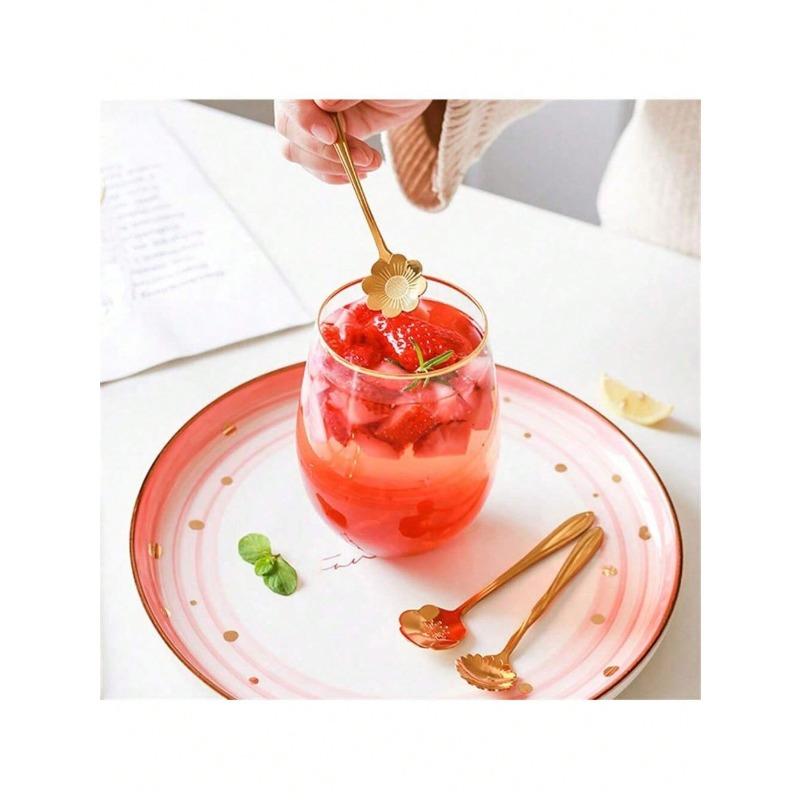 Stainless Steel Leaf Design Spoons, Creative Coffee Stirring Spoons, Multi-Function Cake Dessert Daily Use Spoons