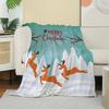 1PC Throw Christmas Reindeer Red Plaid Flannel Blanket Xmas Holiday Throw Soft Warm Festival Decor Lucky Blankets Pefect Gifts