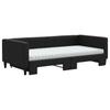 Canapea extensibilă cu saltele Negru 100x200 cm Material