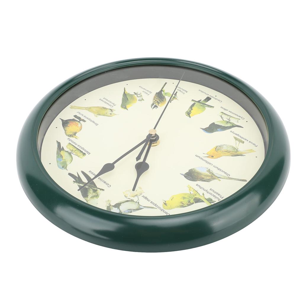 10 Inch Wall Clock Multipurpose Cuckoo Round Silent Punctual Bird Calls Christmas Music Indoor Wall Clocks for Living Room