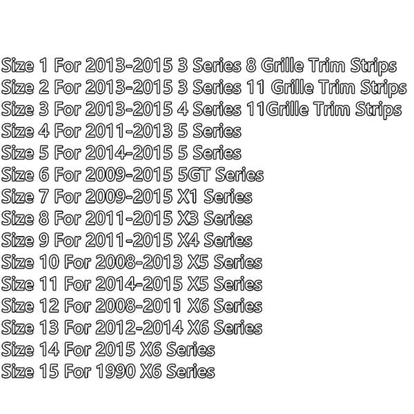 

3D цветной Стайлинг автомобиля, накладка на переднюю решетку, полоски, наклейка, чехол для 3, 4, 5, 5GT серии X1, X3, X4, X5, X6, F10, F18, F30 8