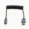 HangTon Micro HDMI Type A To HDMI 30cm Standard HDMI 4K 8K 60fps Coiled Cable for ATOMOS Ninja V Sony A6400 Canon EOS M R5 R7 GH4 X T4 Z50 Cameras 2.1