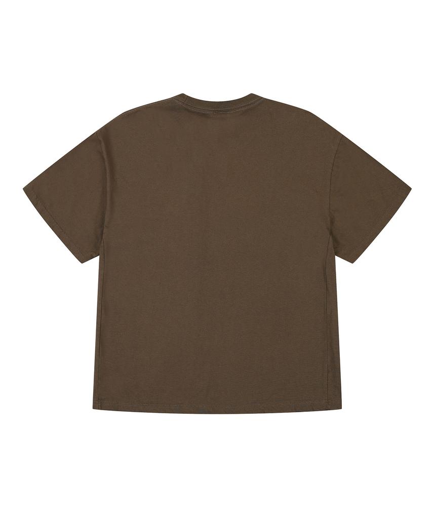 ADERNM Summer Daily Crop T-Shirts (Brown)