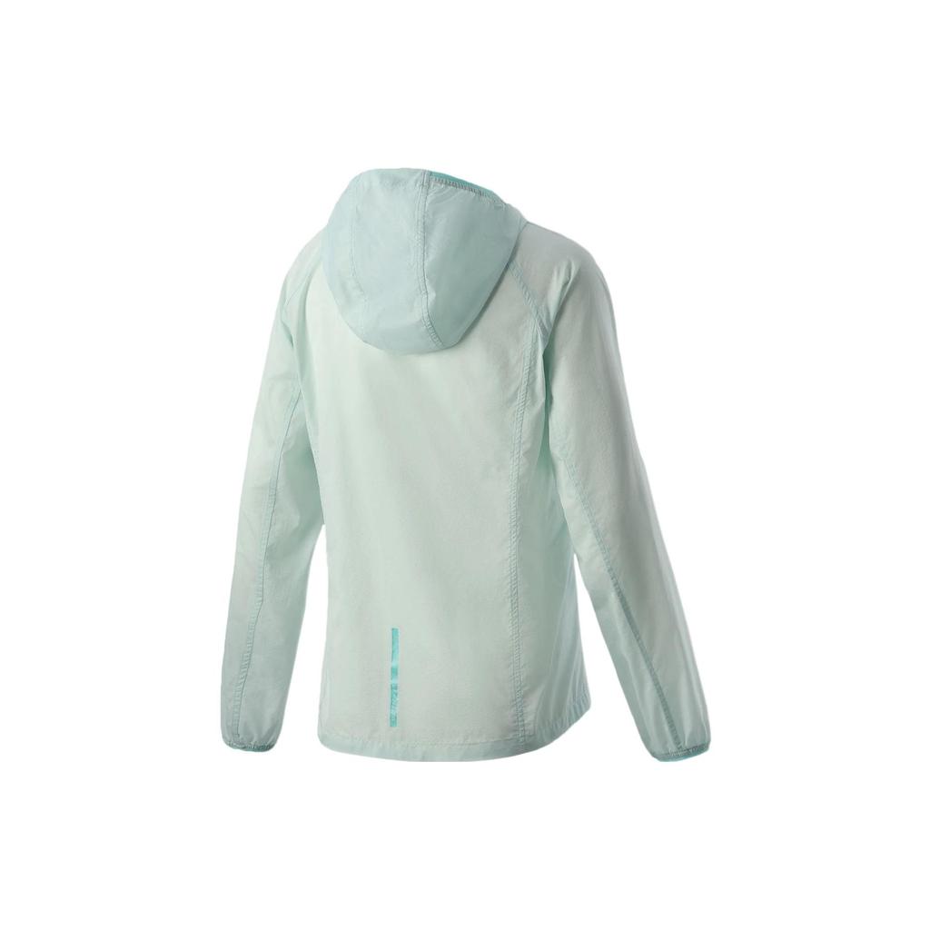 Li Ning Training Series Solid Color Long Sleeve Hooded Slim Fit Lightweight Sports Jacket Women Jacket Green AFDR126-5