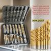High-Speed Steel Wear-Resistant Twist Drill Bits and Hole Punch Set for Woodworking