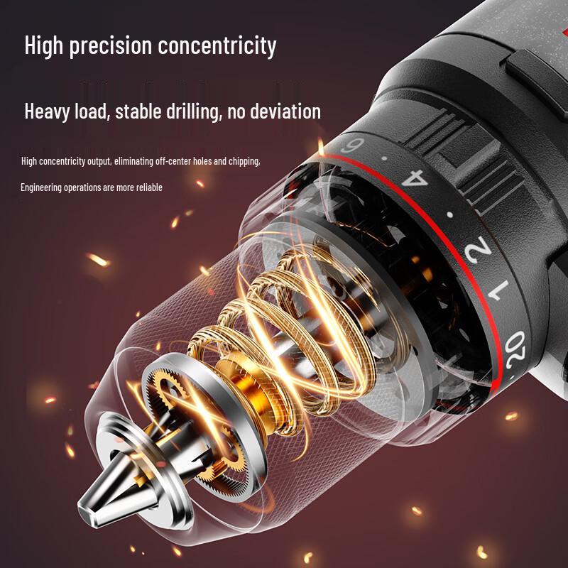 Deli 16V Brushless Cordless Impact Drill Tool Kit CN plug (adapter included)