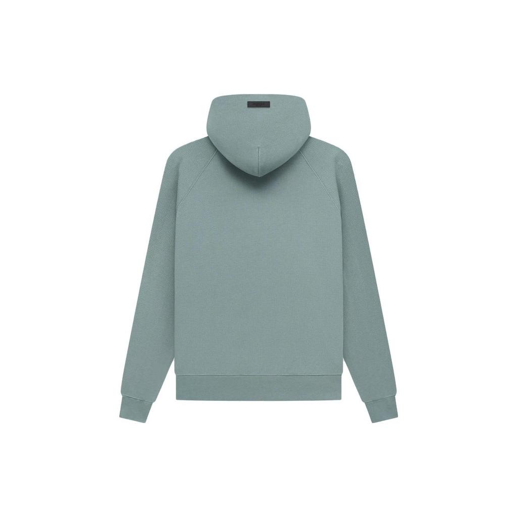 Fear of God Essentials SS23 Waffle Raglan Hoodie With Sycamore Logo Print Men Tops Mist-Blue FOG-SS23-034