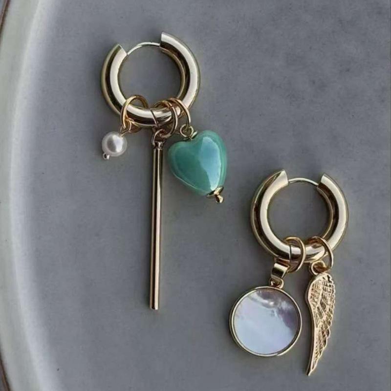 Punk Statement Ear Cuff Clip Earrings for Women Silver Color Crystal Angel Wings Dangle Earrings Wedding Party Trendy Jewelry