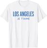 Los Angeles Je T’aime T-shirt, Fransk LA Kærlighedsby Gave, Pariserstil Los Angeles Grafisk T-shirt