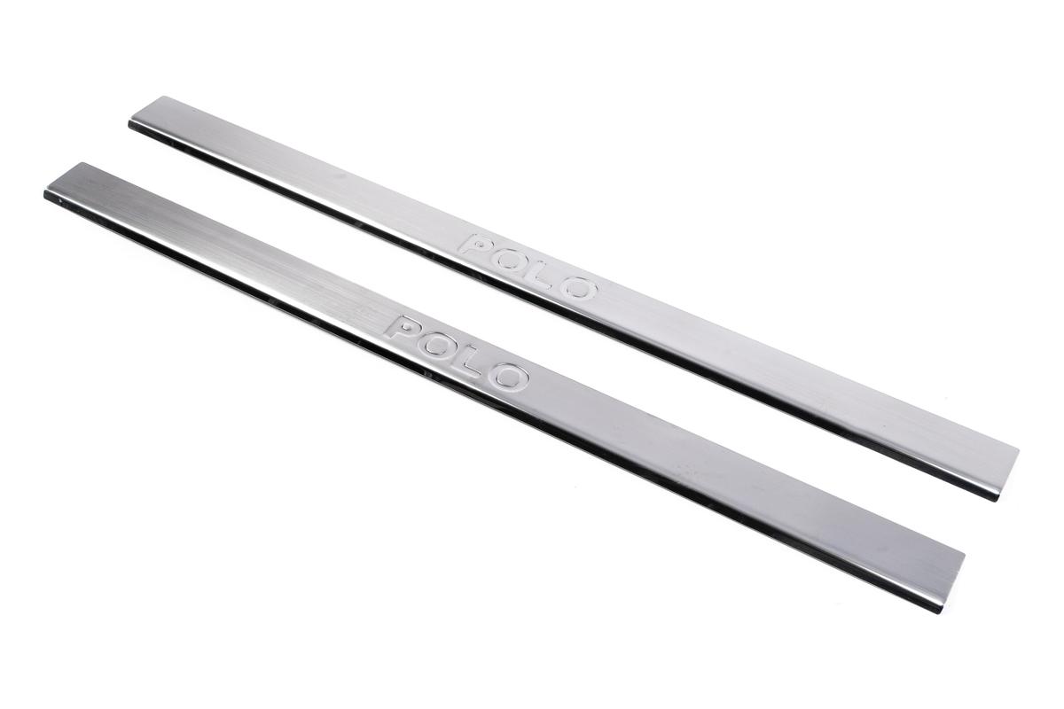

Door sills Carmos (2 doors, stainless steel) for Volkswagen Polo 2010-2017