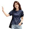 1116 Summer New Design Sense Foreign Style Waist Thin Doll Shirt Pleated Bubble Sleeves Thin Shirt Women