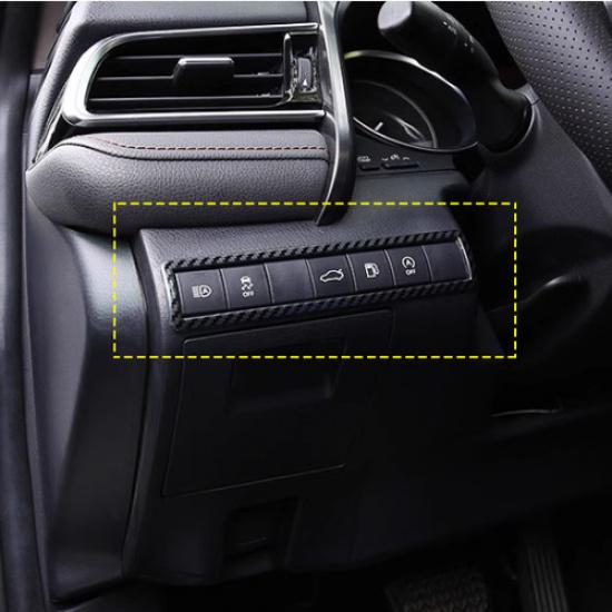For Toyota Camry 2018-2024 Carbon Fiber Headlight Switch Button Frame Trim