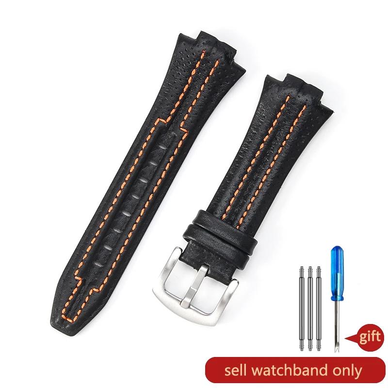 Cinturini per Orologi in Vera Pelle compatibili con Seiko sportura SNL029P2 SNL021P1 SNA595P2 SNL017P1 Cinturino 15X27MM Braccialetto