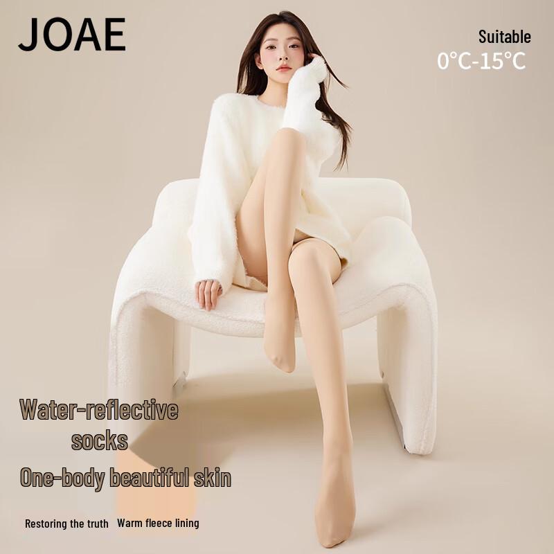 

JOAE Флисовые колготки с высокой талией и светящимся эффектом «голых ног» One Size