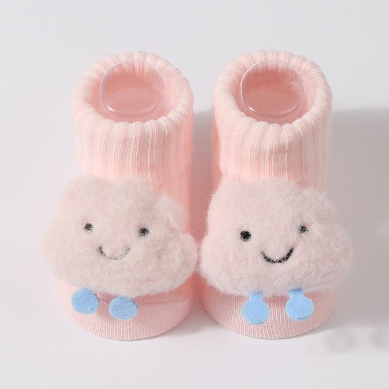 Baumwollstricksocken für Babys mit Zeichentrickfiguren Unisex Babysocken Cartoon-Themenstricksocken für Jungen Mädchen