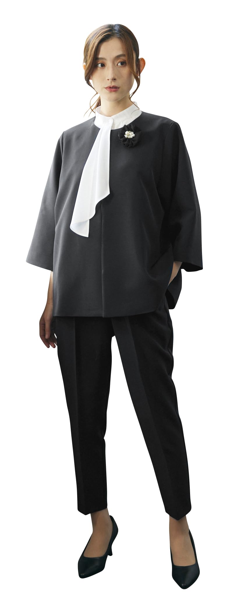 

Suit Pants Suit 3 Piece Set Blouse BLACK 11 [Port Erie] Women s (Jacket + + Pants) No. чорний