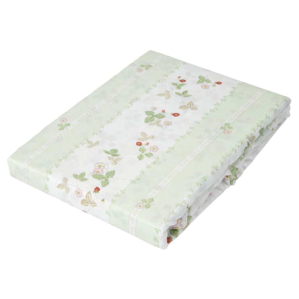 Nishikawa Duvet Cover Single Wedgwood Wild Strawberry Easy To Put On and Take Off Made In Japan Green PI07900623G [Nishikawa]