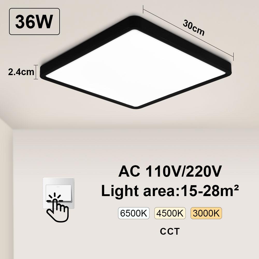 New 0.9inch Ultrathin Led Ceiling Light 20inch Large Ceiling Lamp Smart APP Brightness Dimmable For Living Room Bedroom Lighting